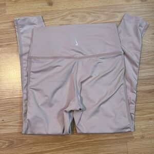 Pale Pink Nike Dri-Fit 23” HR Leggings- size M